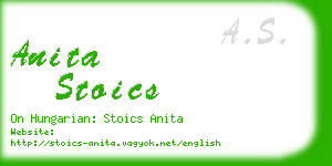 anita stoics business card